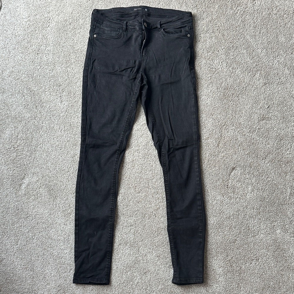 Zara Women's Charcoal Skinny Jeans